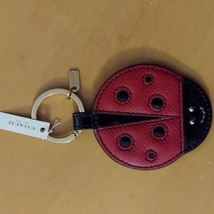 COACH NEW Ladybug Keychain!